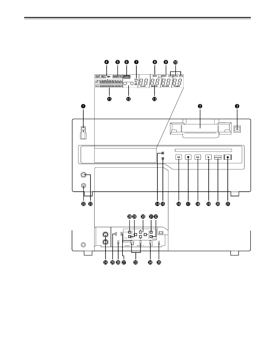 Controls and their functions, Front panel | Panasonic AJ-D455P User Manual | Page 6 / 52