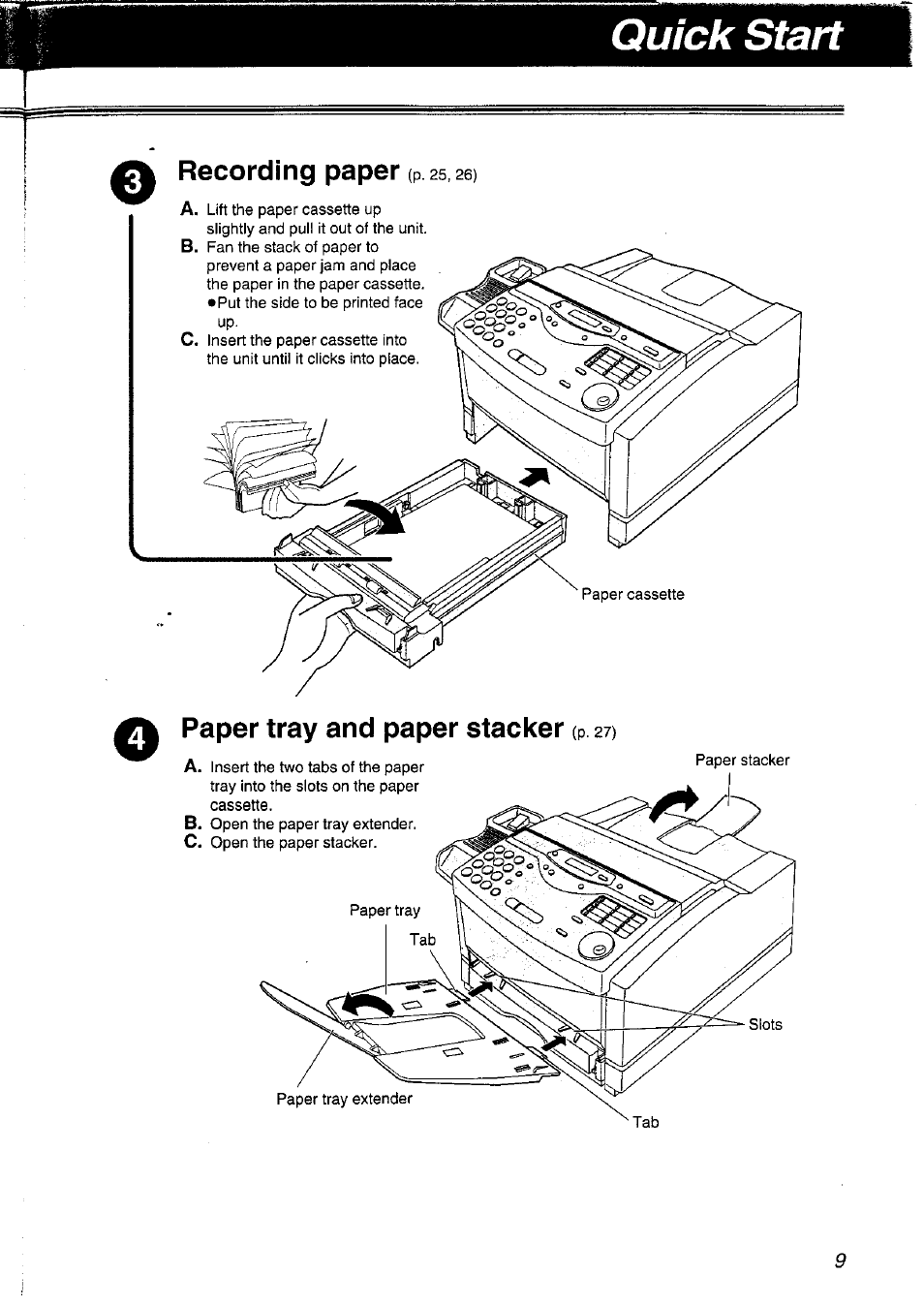Quick start | Panasonic KXFLM600NZ User Manual | Page 9 / 139