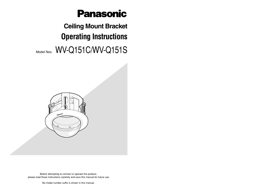 Panasonic WV-Q151S User Manual | 7 pages