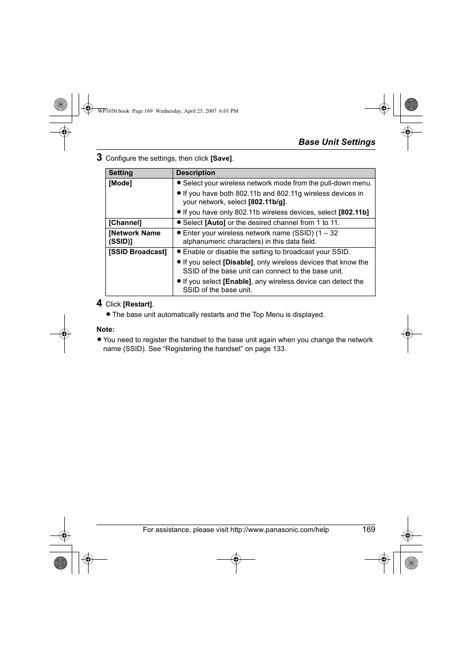 Panasonic KX WP1050 User Manual | Page 169 / 236