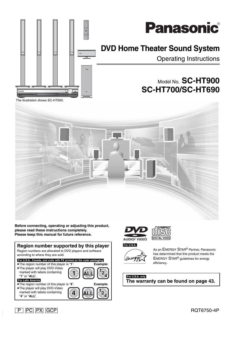 Panasonic SC-HT900 User Manual | 44 pages