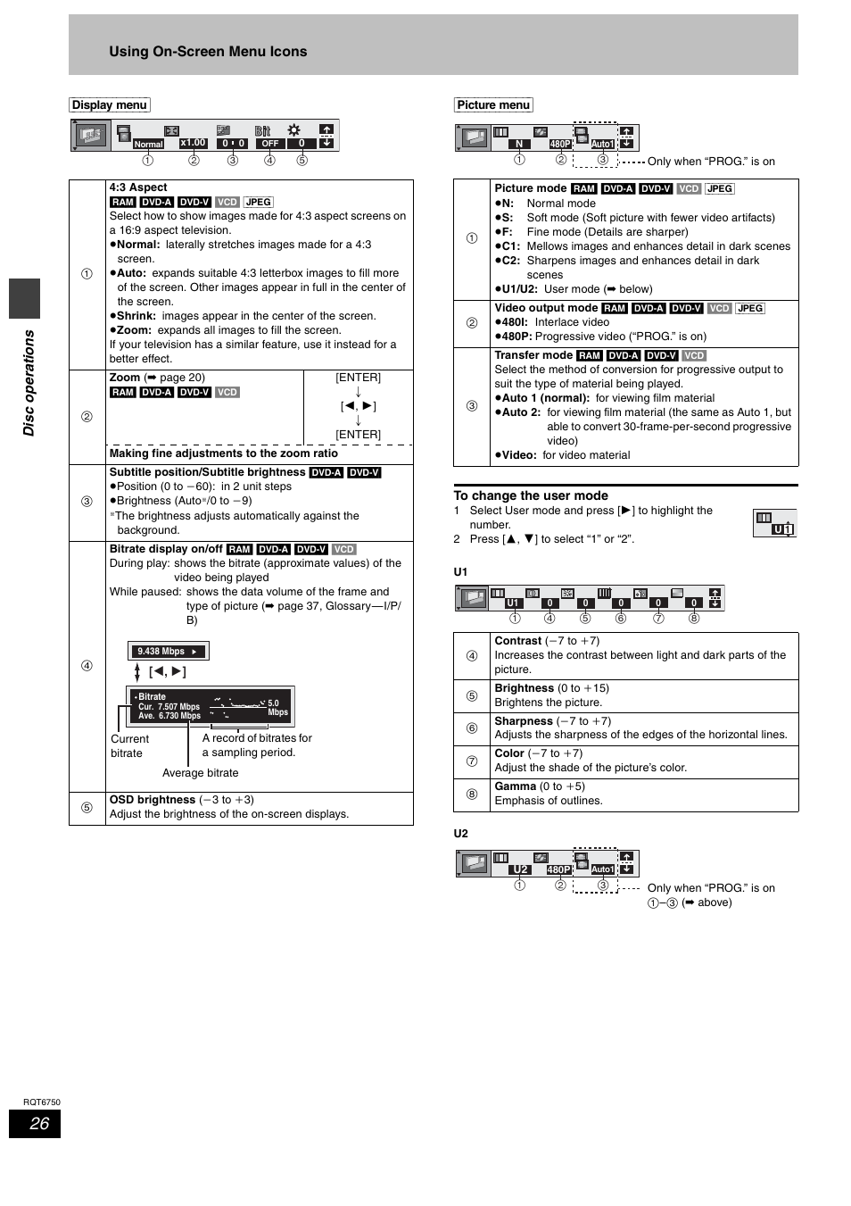 Dis c ope ra tions | Panasonic SC-HT900 User Manual | Page 26 / 44