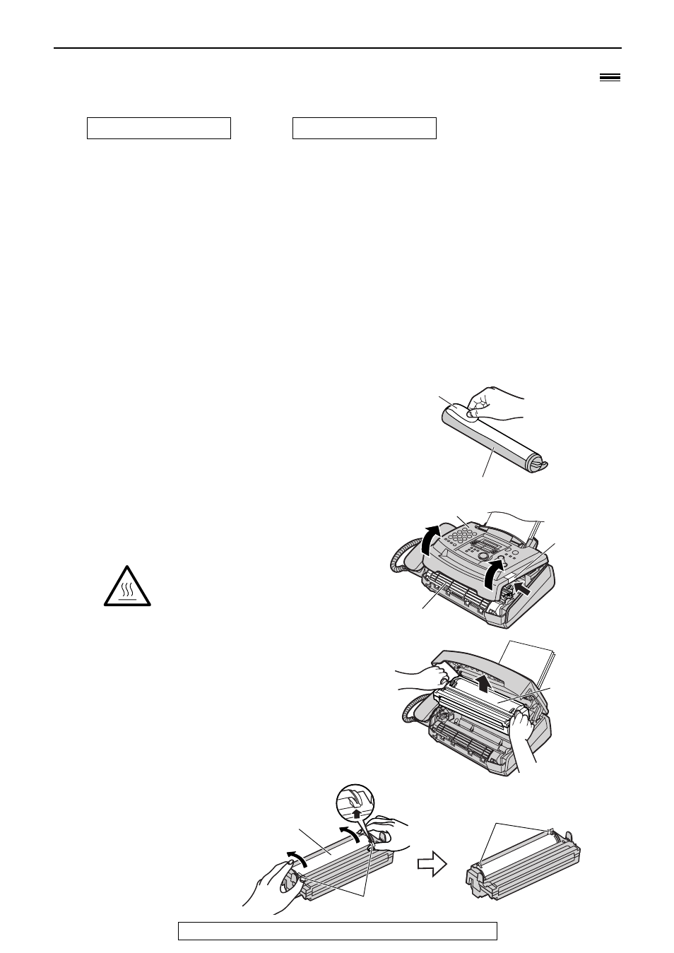 Replacement, Replacing the toner cartridge and the drum unit | Panasonic KX-FL501 User Manual | Page 68 / 84