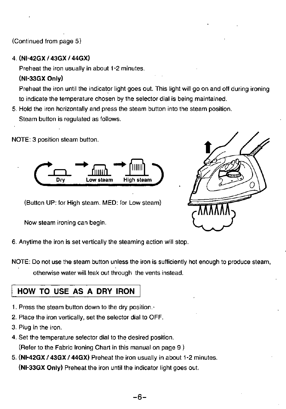 Panasonic NI-33GX User Manual | Page 6 / 10