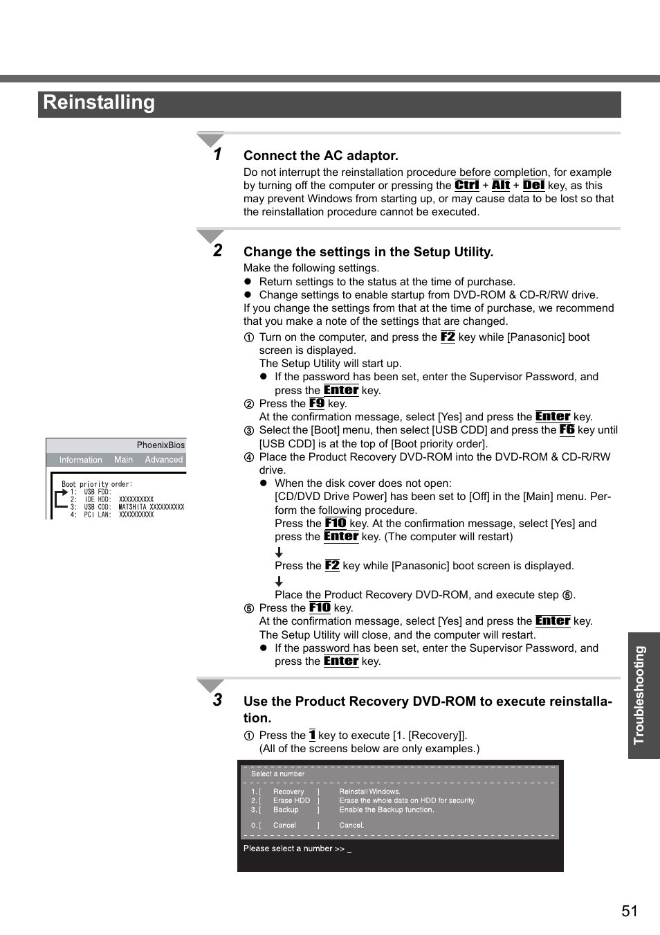 Reinstalling | Panasonic CF-Y4 User Manual | Page 51 / 68