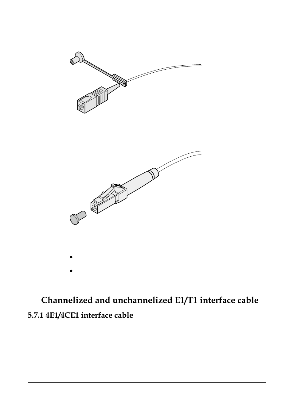 1 4e1/4ce1 interface cable, Figure 5-5 sc/pc optical connector, Figure 5-6 lc/pc optical connector | Panasonic 324566-A User Manual | Page 110 / 172