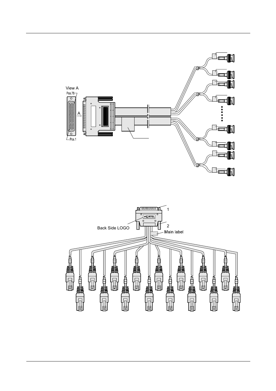 Figure 5-11 75-ohm, 16ce1 coaxial cable -19, Figure 5-12 120-ohm | 16ce1 shielded twisted-pair cable -19 | Panasonic 324566-A User Manual | Page 121 / 172