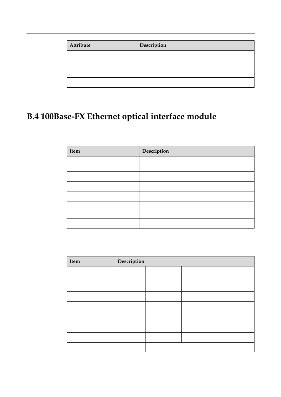 B.4 100base-fx ethernet optical interface module | Panasonic 324566-A User Manual | Page 154 / 172