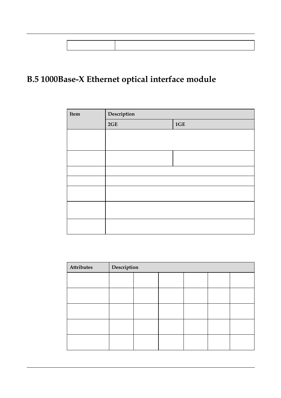 B.5 1000base-x ethernet optical interface module | Panasonic 324566-A User Manual | Page 155 / 172