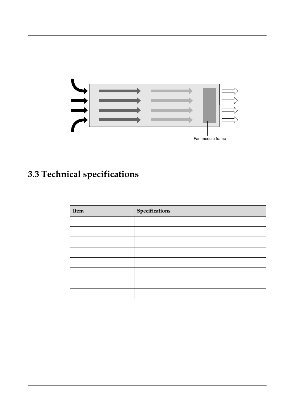 3 technical specifications, Figure 3-3 air flow inside the secure router 8012 | Panasonic 324566-A User Manual | Page 52 / 172