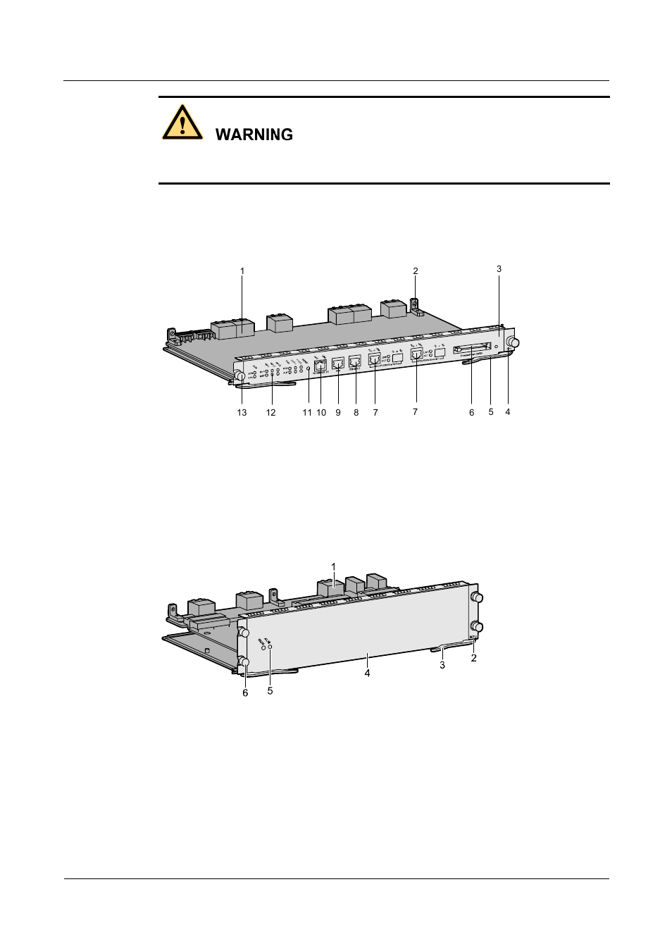 Figure 4-4 components on an rpu, Figure 4-5 components on an npu board | Panasonic 324566-A User Manual | Page 67 / 172
