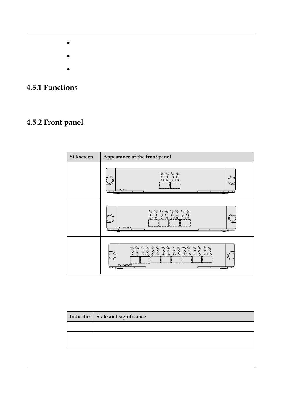 1 functions, 2 front panel | Panasonic 324566-A User Manual | Page 79 / 172