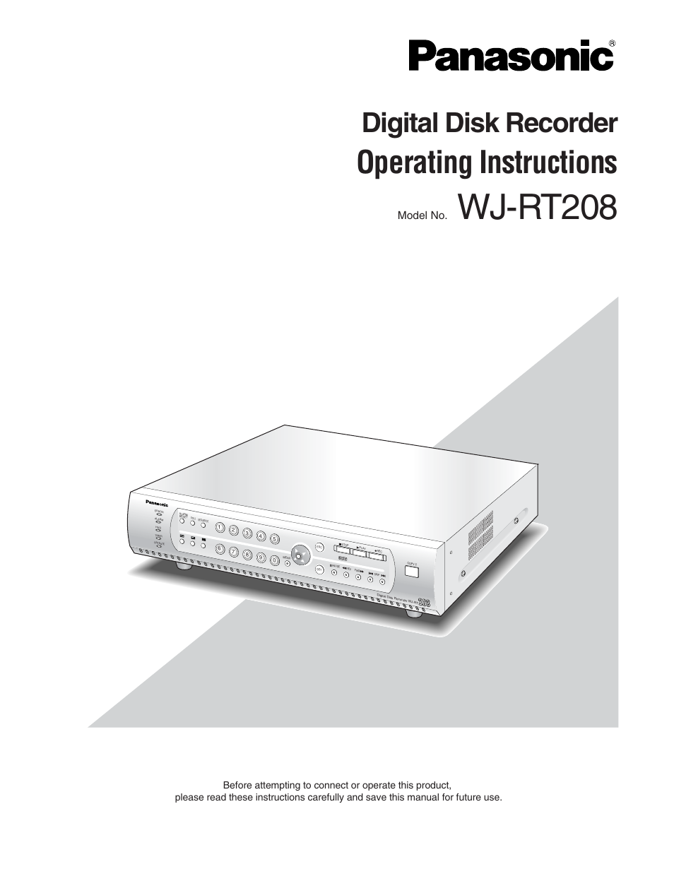 Panasonic WJ-RT208 User Manual | 62 pages