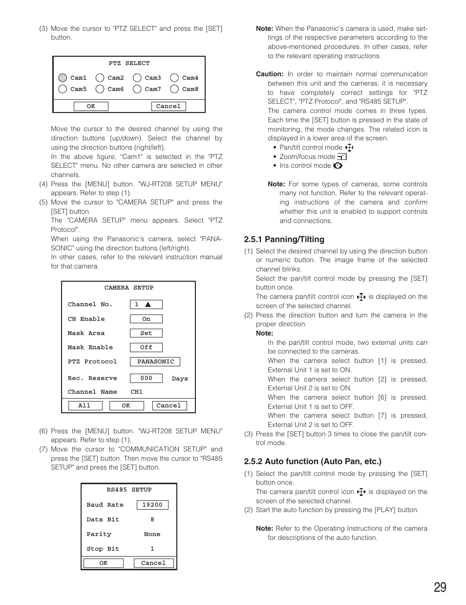 Panasonic WJ-RT208 User Manual | Page 29 / 62