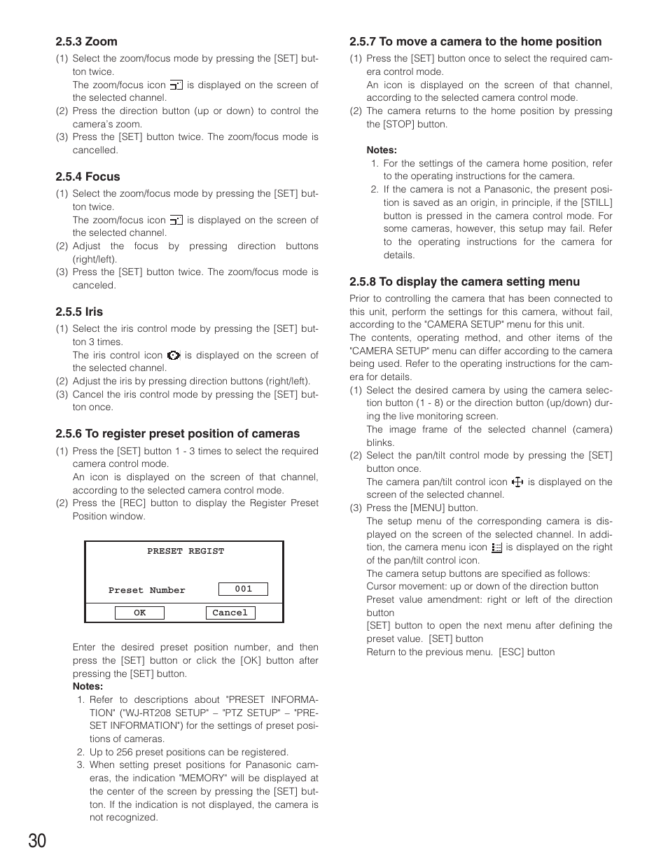 Panasonic WJ-RT208 User Manual | Page 30 / 62