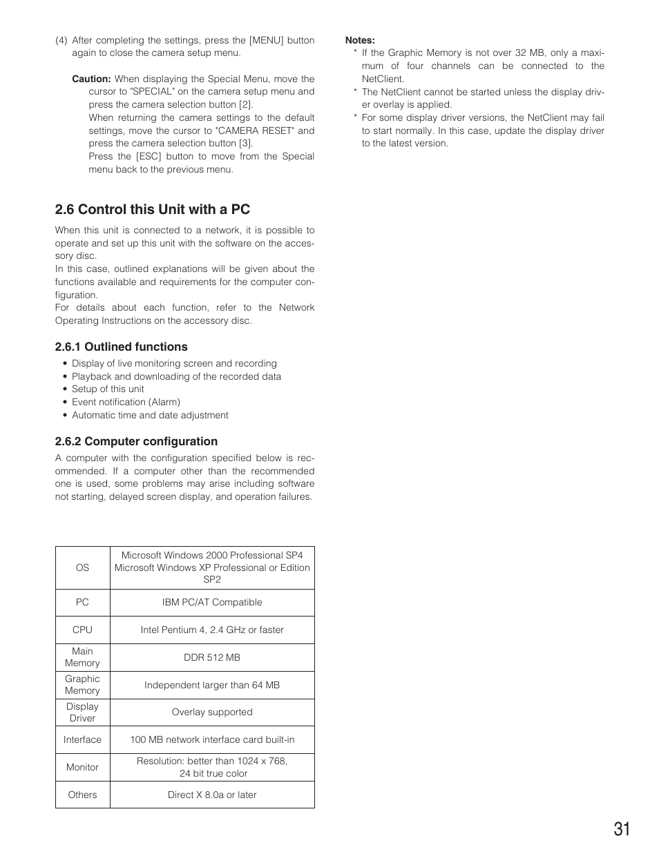 6 control this unit with a pc | Panasonic WJ-RT208 User Manual | Page 31 / 62