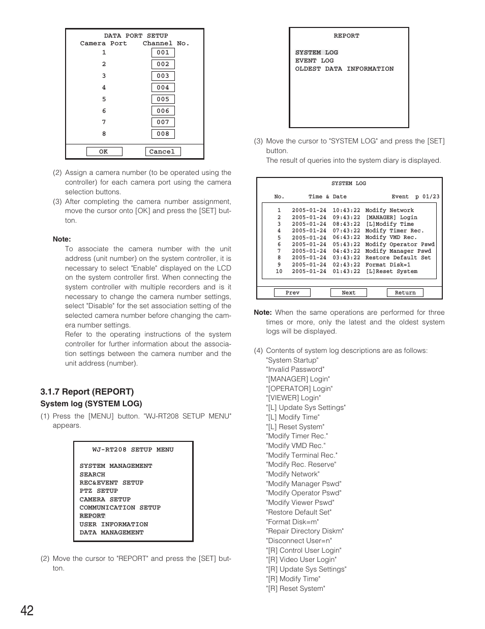 Panasonic WJ-RT208 User Manual | Page 42 / 62