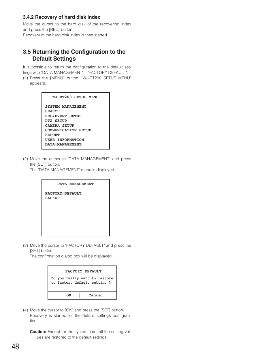 Panasonic WJ-RT208 User Manual | Page 48 / 62