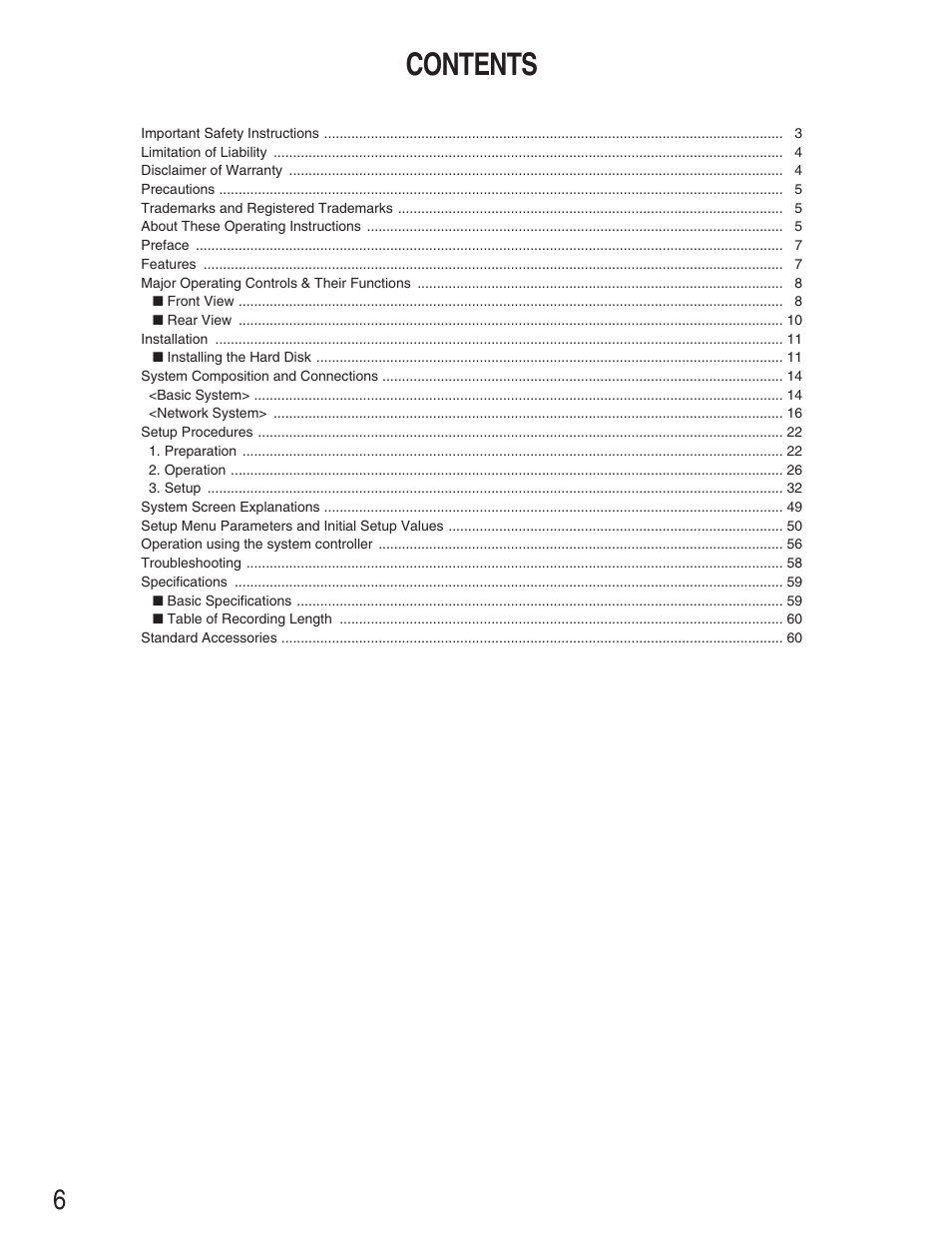 Panasonic WJ-RT208 User Manual | Page 6 / 62