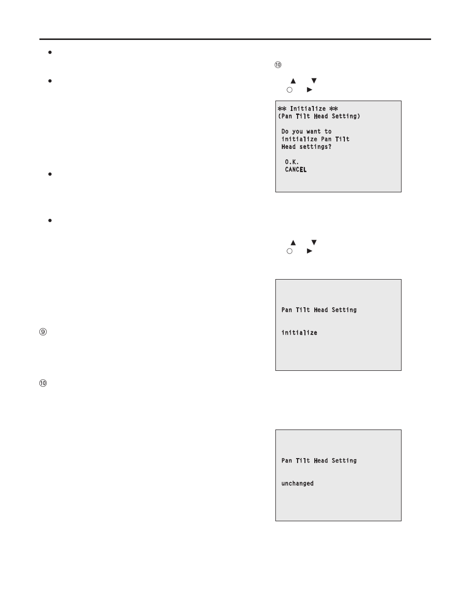 Setting the menu items | Panasonic AW-HE100 User Manual | Page 11 / 19