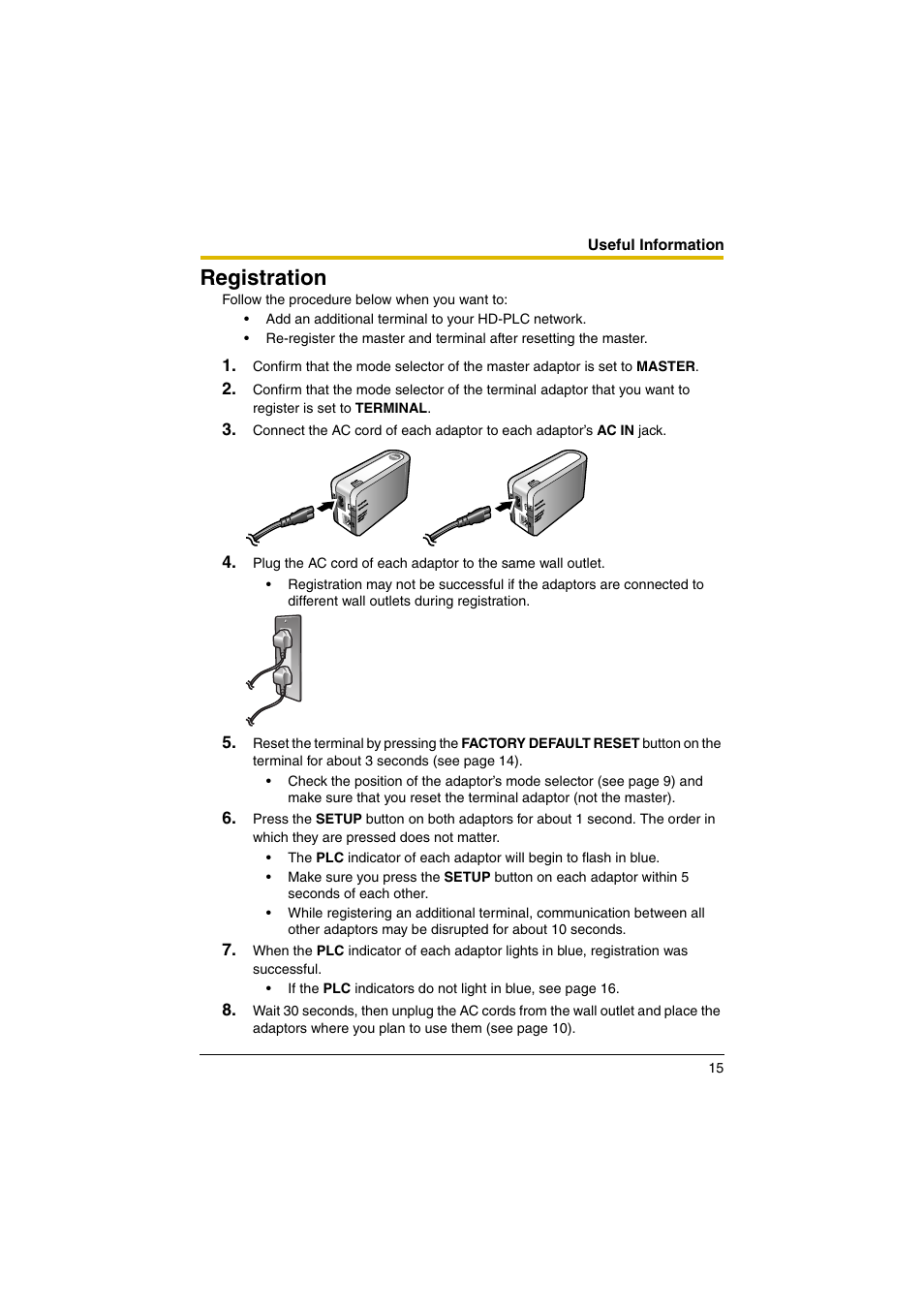 Registration | Panasonic BL-PA100KT User Manual | Page 15 / 20