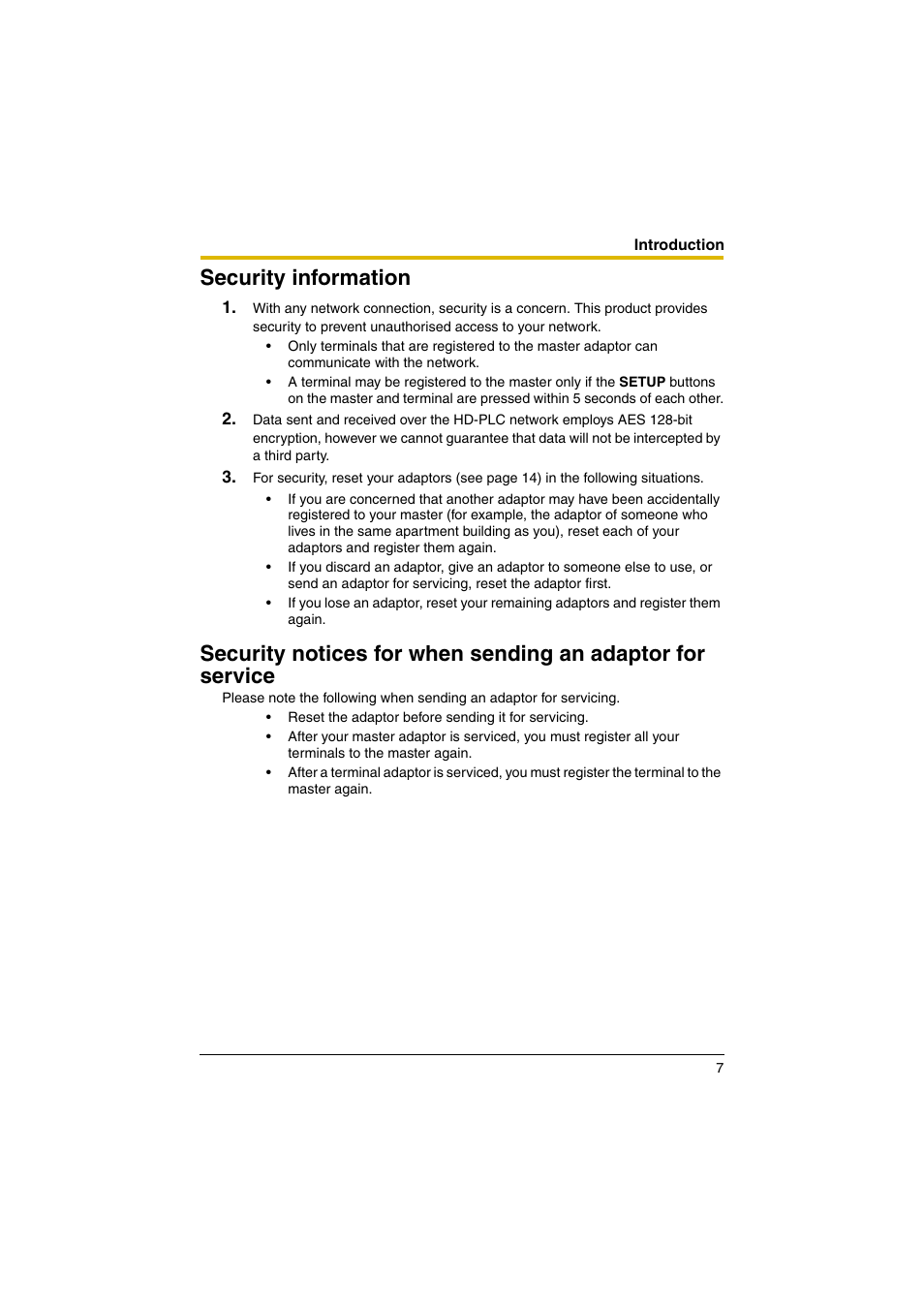 Security information | Panasonic BL-PA100KT User Manual | Page 7 / 20