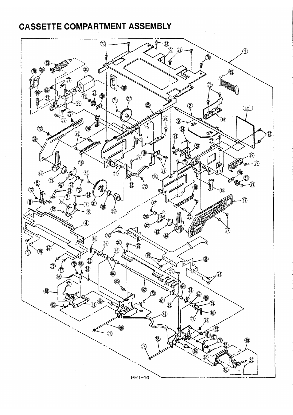 Cassette compartment assembly | Panasonic AJ-D230H User Manual | Page 13 / 16