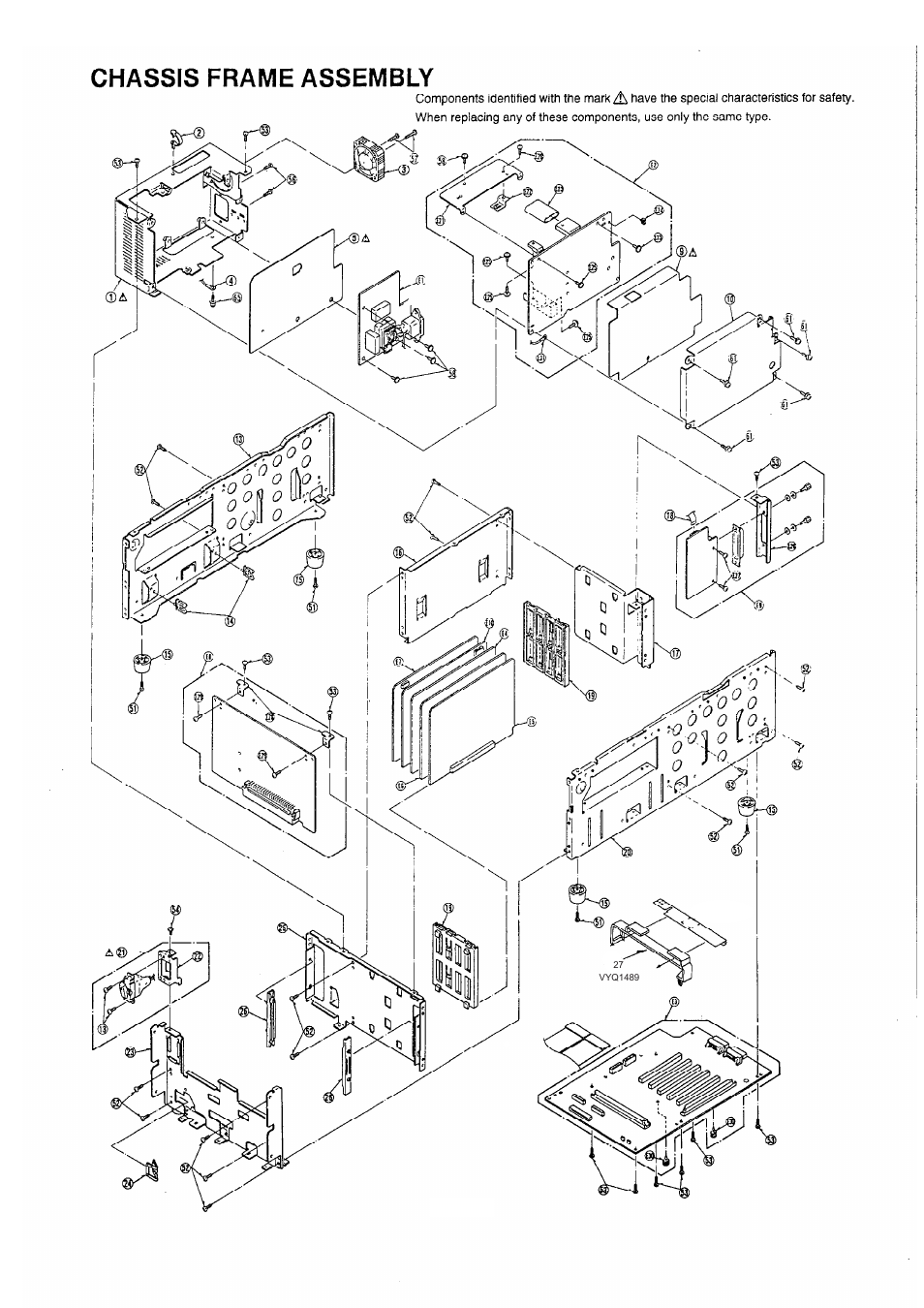 Chassis frame assembly | Panasonic AJ-D230H User Manual | Page 15 / 16