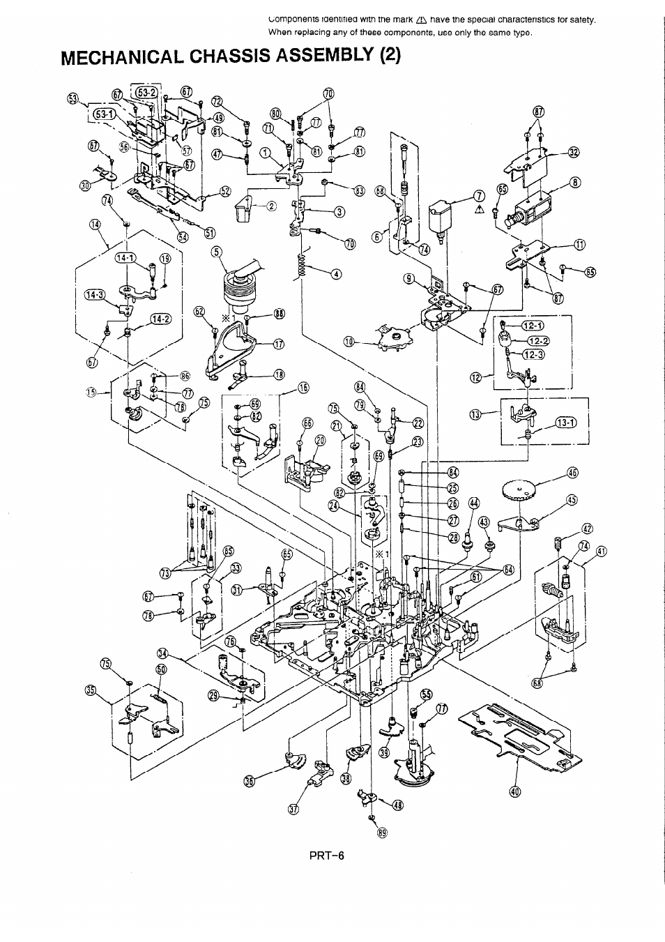 Mechanical chassis assembly (2) | Panasonic AJ-D230H User Manual | Page 9 / 16