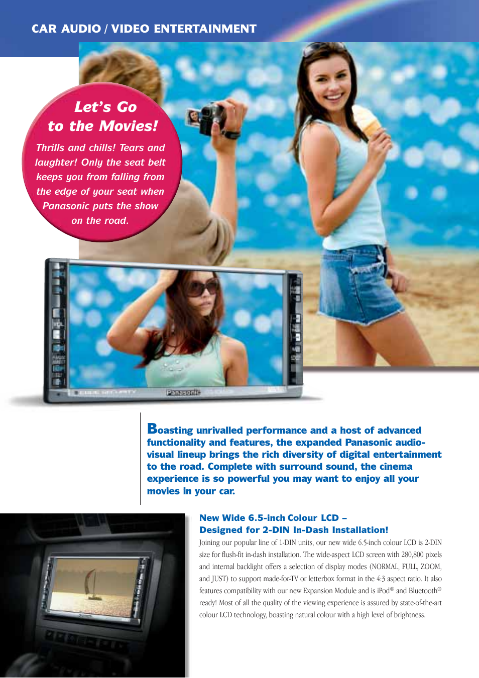 Let’s go to the movies, Car audio / video entertainment | Panasonic Car Audio & DVD Car Navigation System User Manual | Page 22 / 44