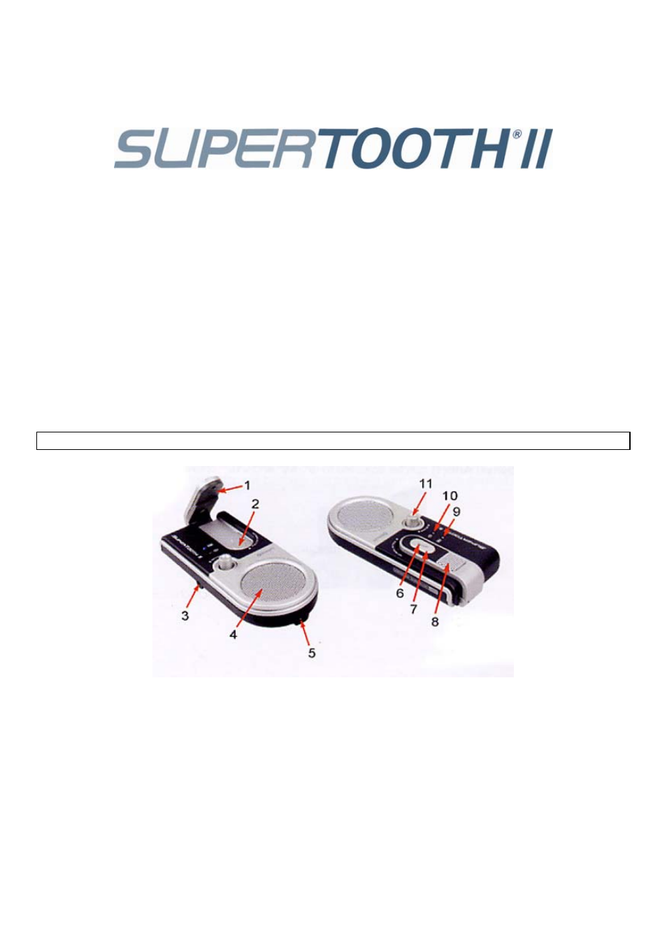 Panasonic SuperTooth II User Manual | 8 pages