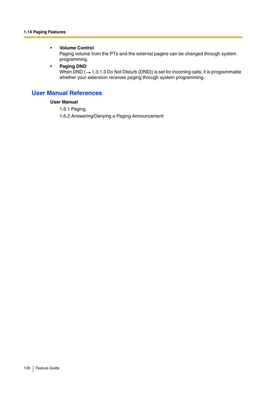 User manual references | Panasonic HYBRID IP-PBX KX-TDA200 User Manual | Page 138 / 358