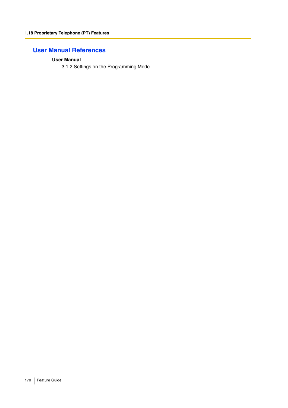 User manual references | Panasonic HYBRID IP-PBX KX-TDA200 User Manual | Page 170 / 358
