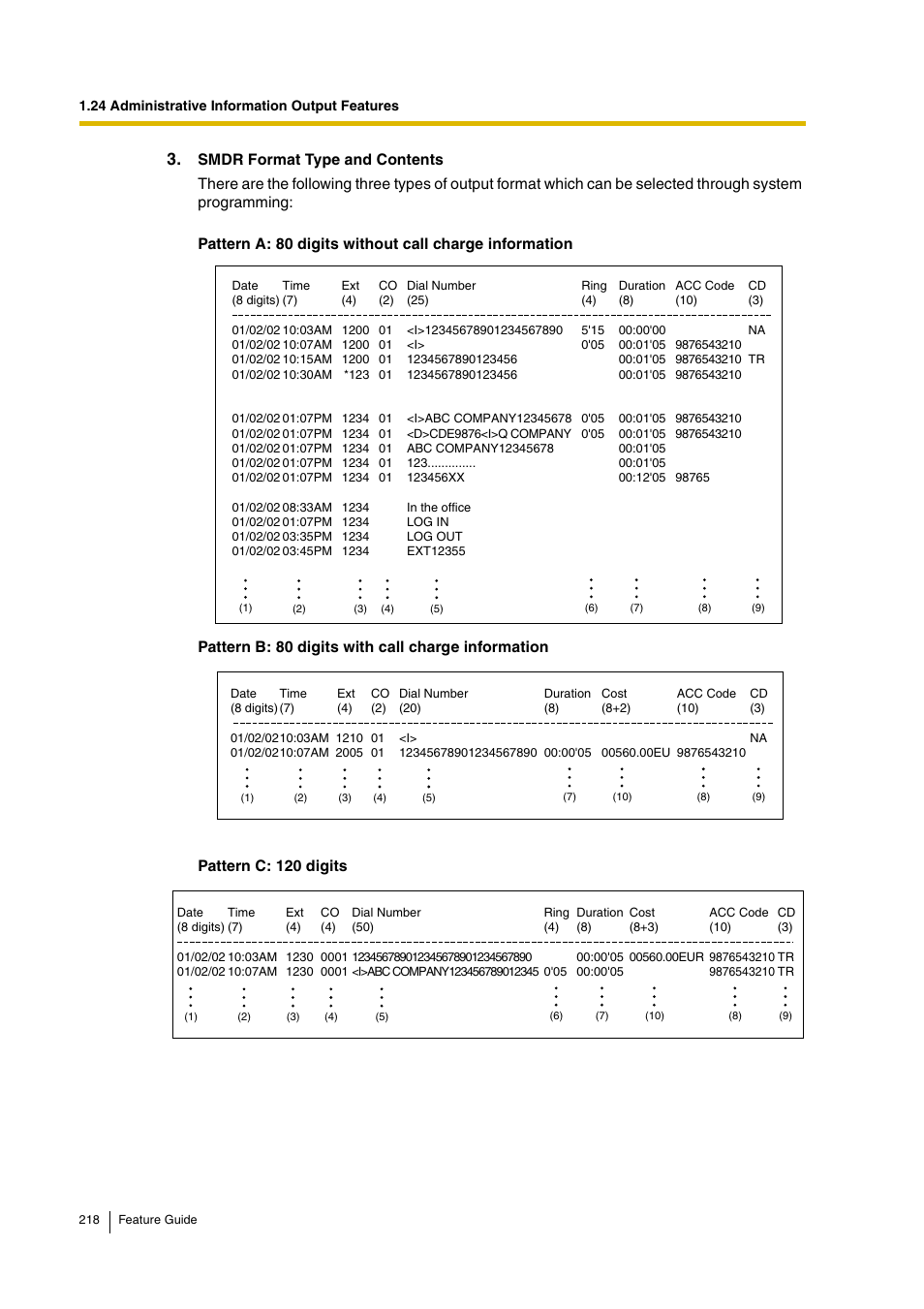 Panasonic HYBRID IP-PBX KX-TDA200 User Manual | Page 218 / 358