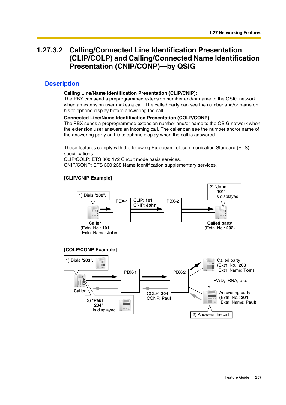 Description | Panasonic HYBRID IP-PBX KX-TDA200 User Manual | Page 257 / 358