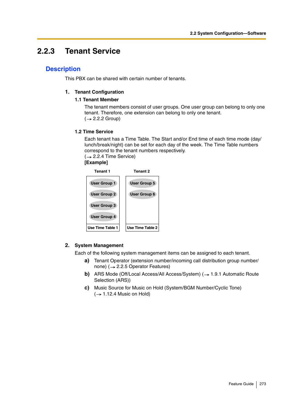 3 tenant service, 3 tenant service), Description | Panasonic HYBRID IP-PBX KX-TDA200 User Manual | Page 273 / 358