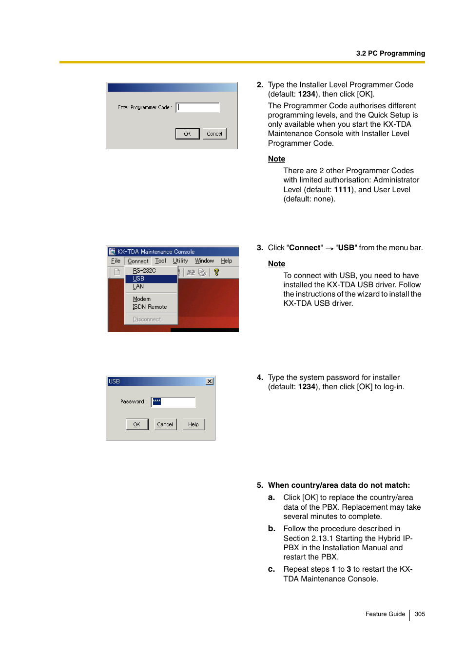 Panasonic HYBRID IP-PBX KX-TDA200 User Manual | Page 305 / 358