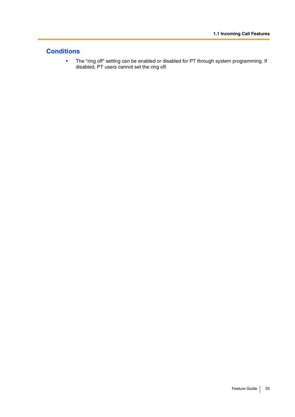 Conditions | Panasonic HYBRID IP-PBX KX-TDA200 User Manual | Page 35 / 358