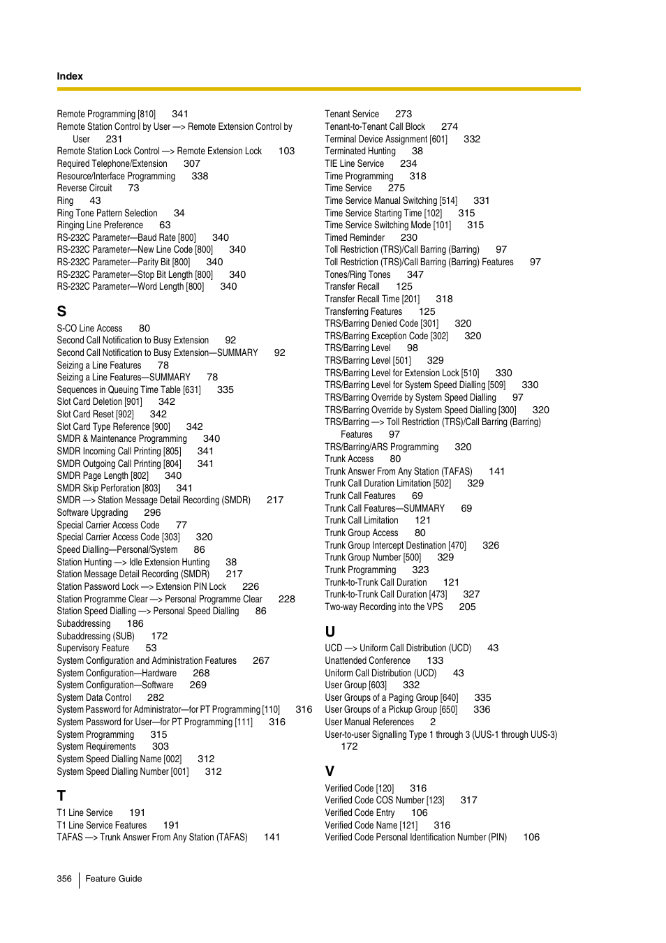 Panasonic HYBRID IP-PBX KX-TDA200 User Manual | Page 356 / 358
