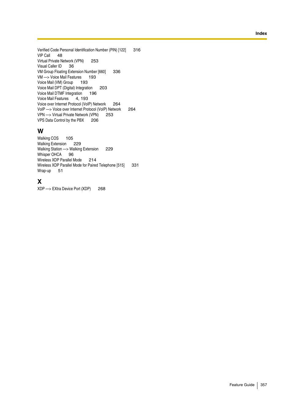 Panasonic HYBRID IP-PBX KX-TDA200 User Manual | Page 357 / 358