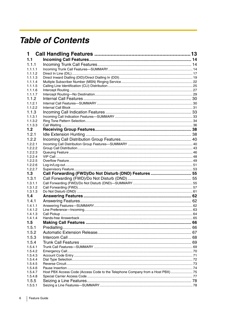 Panasonic HYBRID IP-PBX KX-TDA200 User Manual | Page 6 / 358