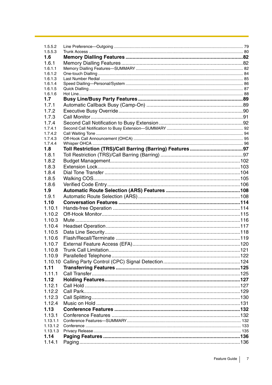 Panasonic HYBRID IP-PBX KX-TDA200 User Manual | Page 7 / 358