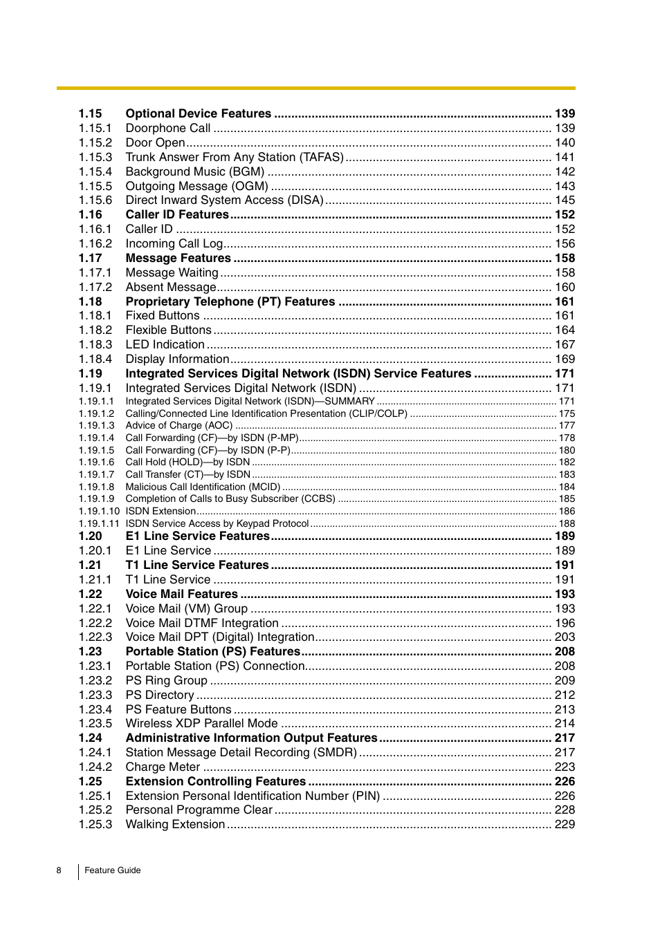 Panasonic HYBRID IP-PBX KX-TDA200 User Manual | Page 8 / 358