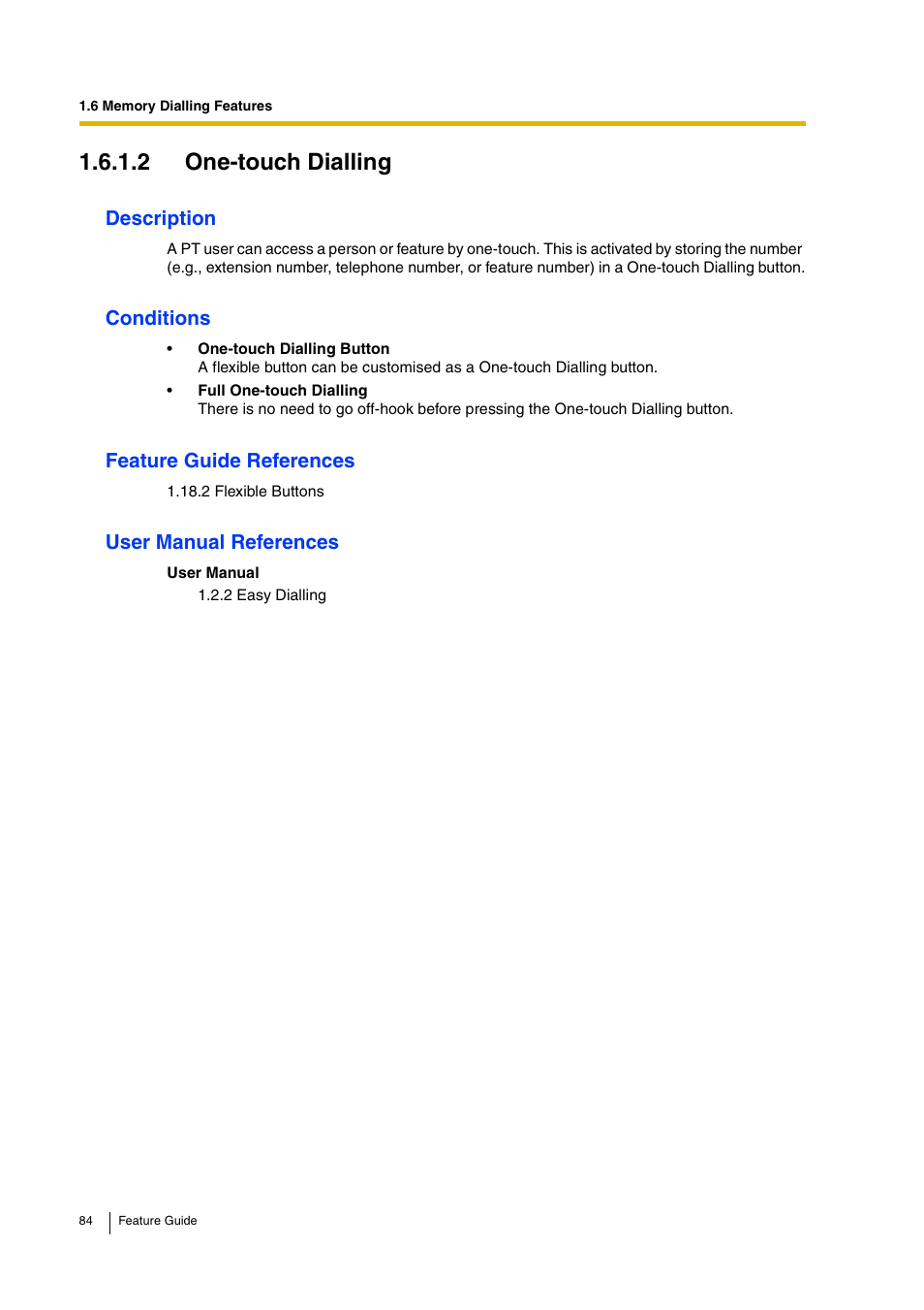 2 one-touch dialling | Panasonic HYBRID IP-PBX KX-TDA200 User Manual | Page 84 / 358