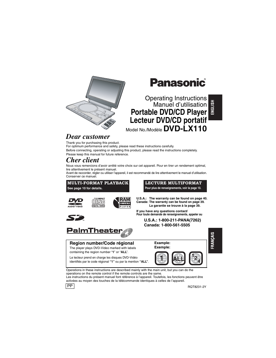Panasonic DVD-LX110 User Manual | 41 pages
