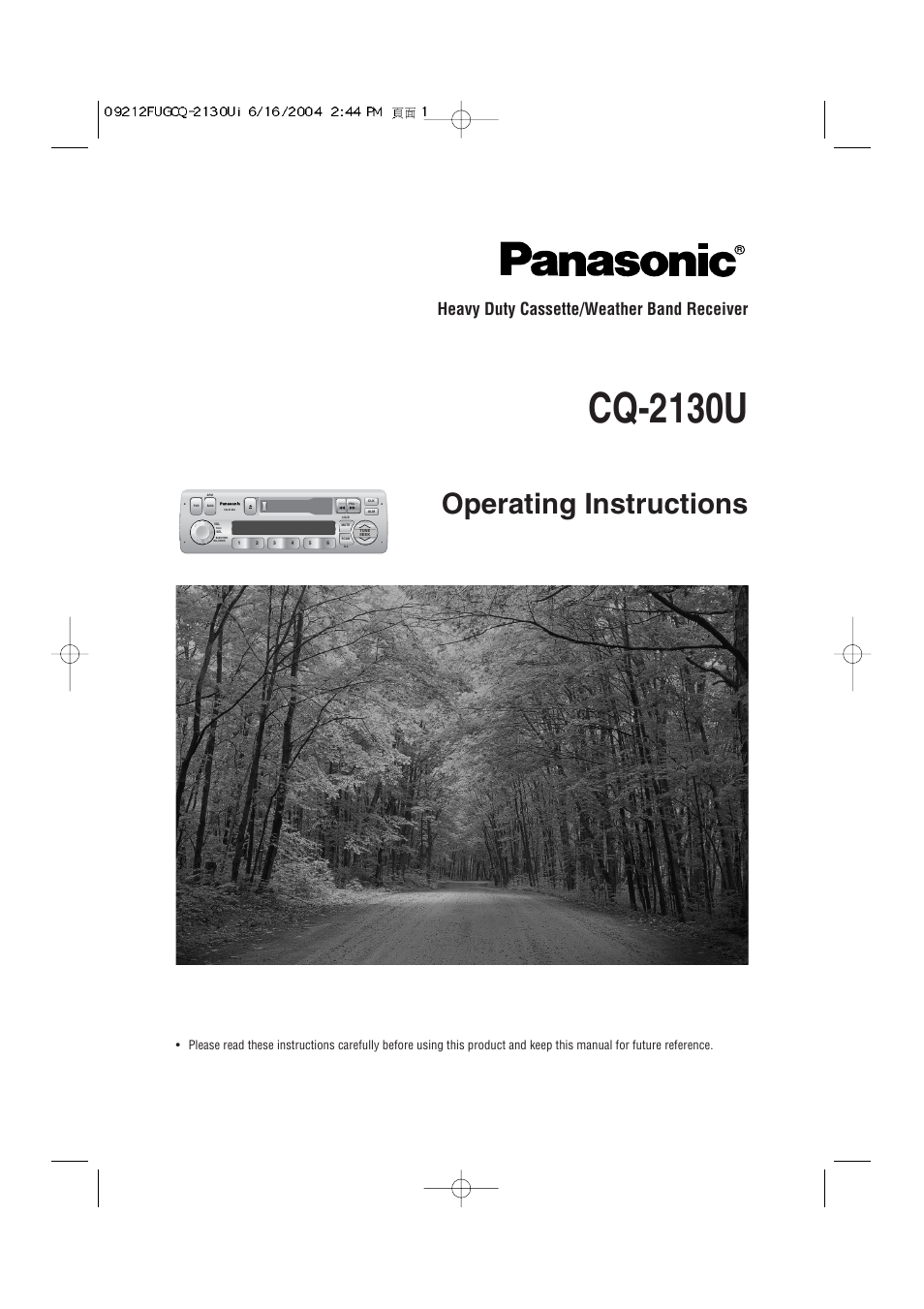 Panasonic CQ-2130U User Manual | 23 pages