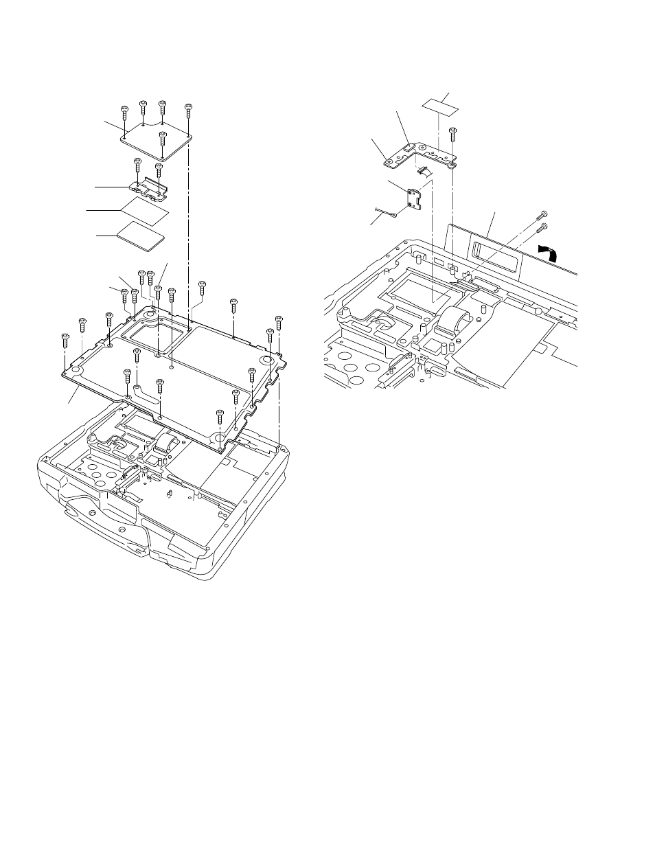 Removing the dimm cover and bot- tom cover, Removing the usb pcb and antenna pcb | Panasonic CF-30KTPAXxM User Manual | Page 27 / 90