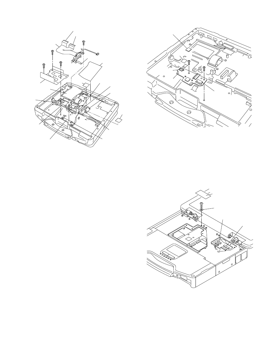 Removing the fpc hdd bat, Removing the pad pcb, Removing the main pcb | Panasonic CF-30KTPAXxM User Manual | Page 28 / 90