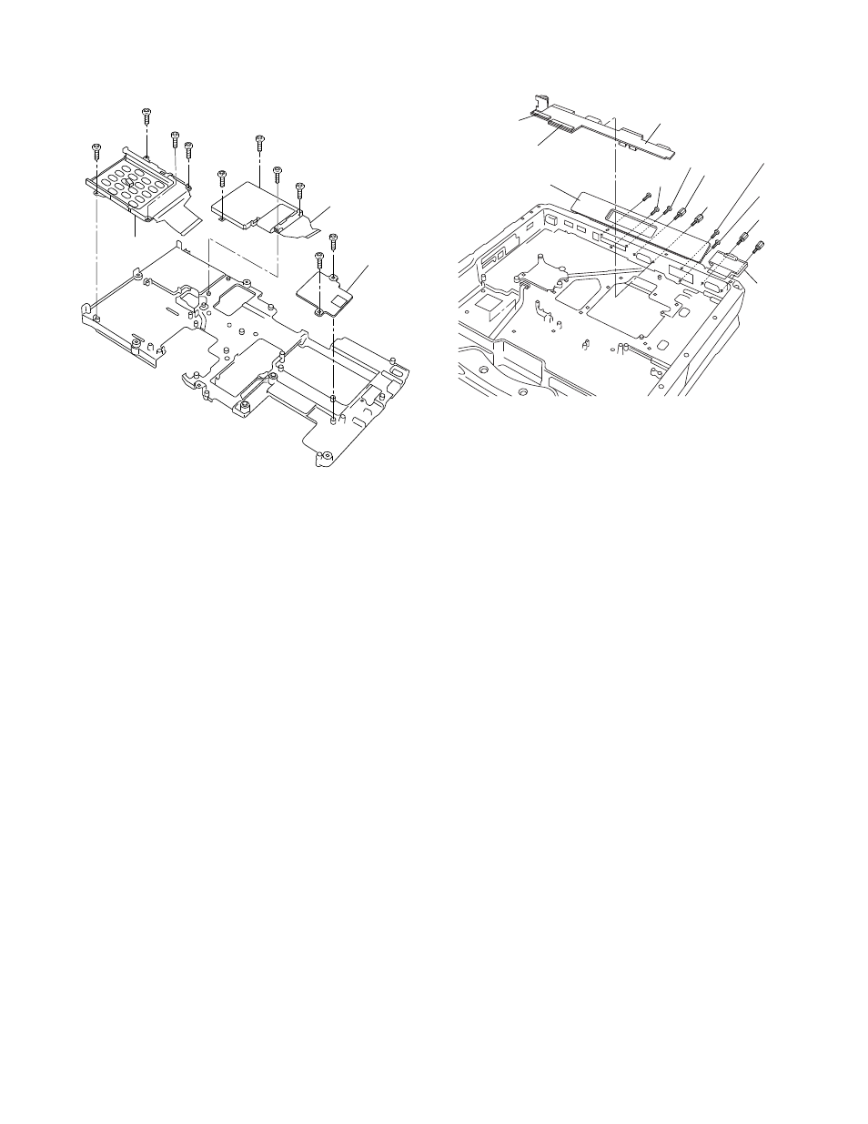 Removing the sd pcb, express card and pcmcia card, Removing the i/o pcb | Panasonic CF-30KTPAXxM User Manual | Page 30 / 90