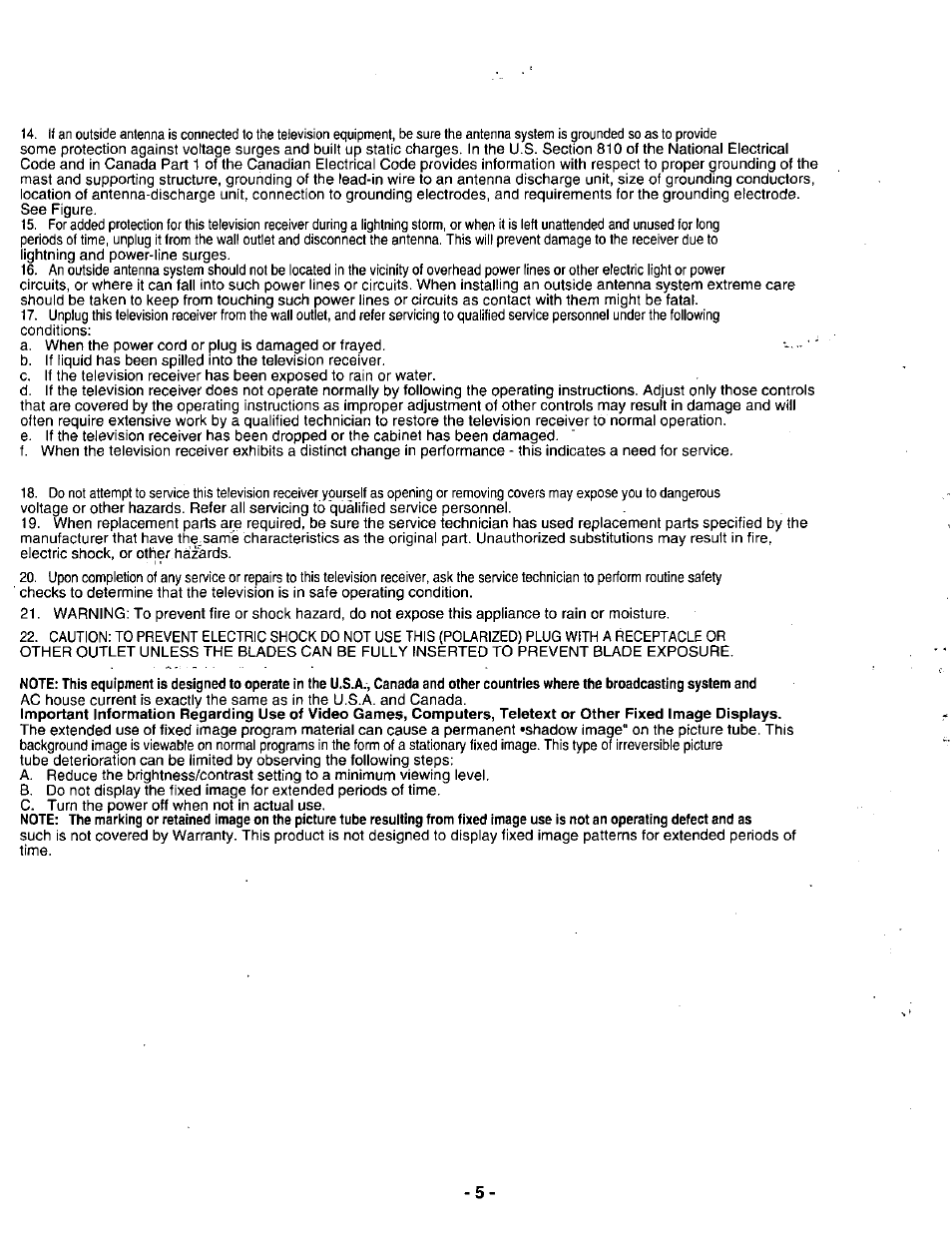 Panasonic SVGA Monitor/Receiver CT-36DV60 User Manual | Page 6 / 53